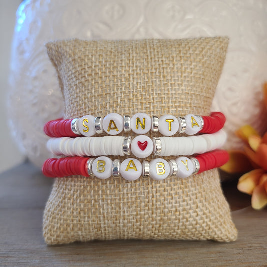 Santa Baby 3 Strand Stack Bracelet Stack