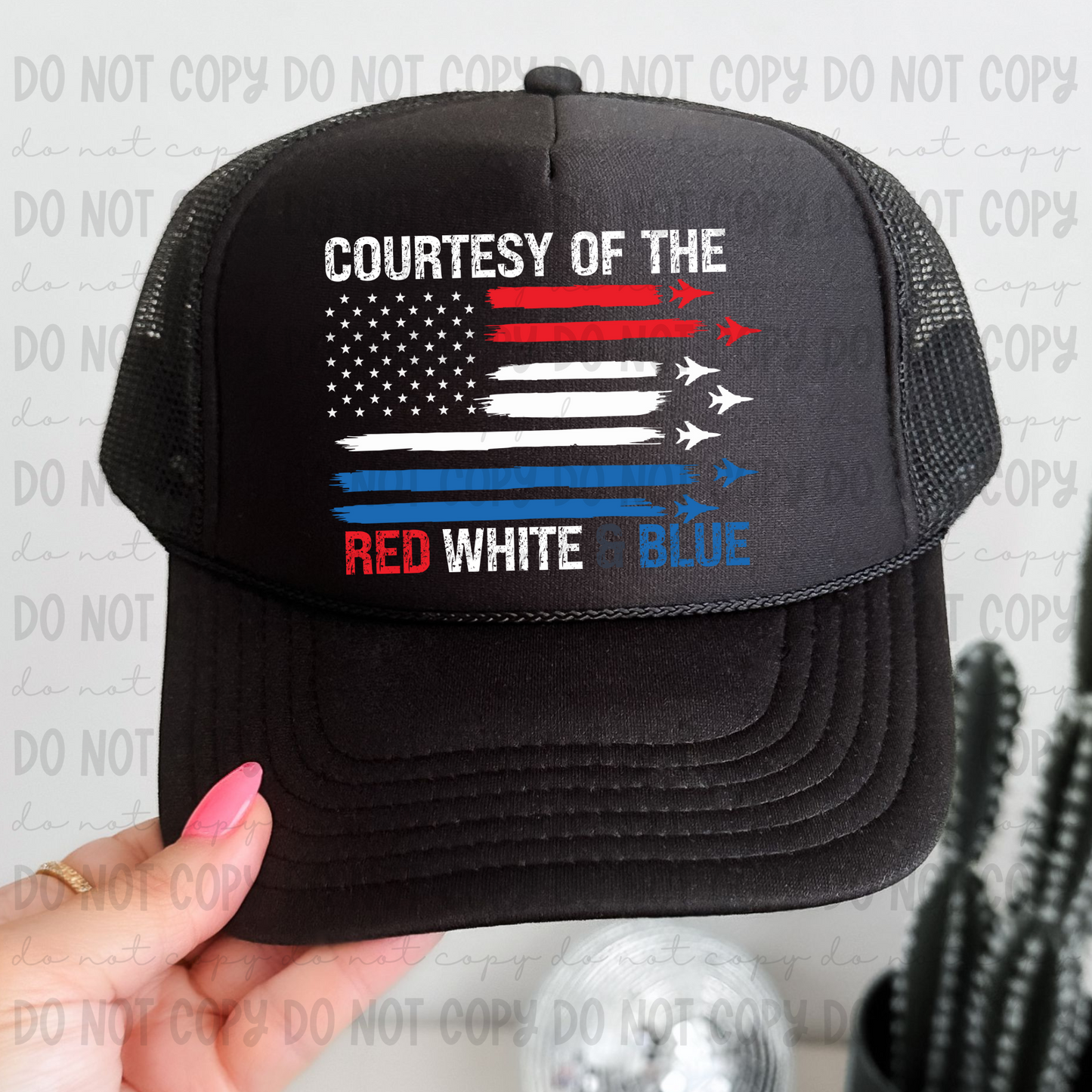 Courtesy of the Red White And Blue - Trucker Hat