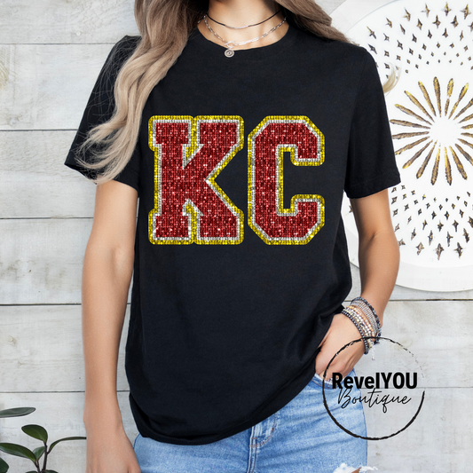 KC Gold Red Faux Bling