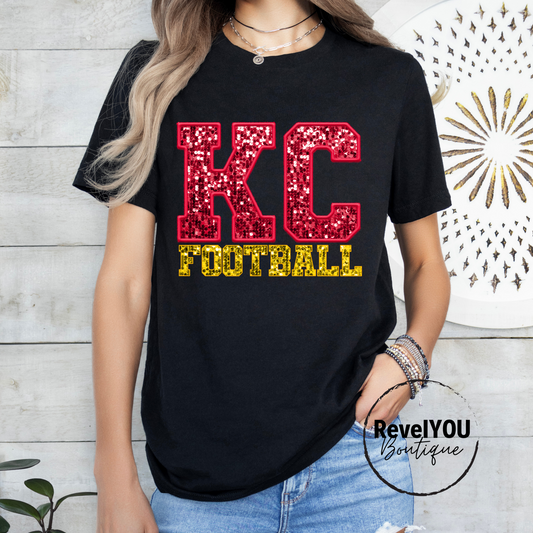 KC Football Faux Bling