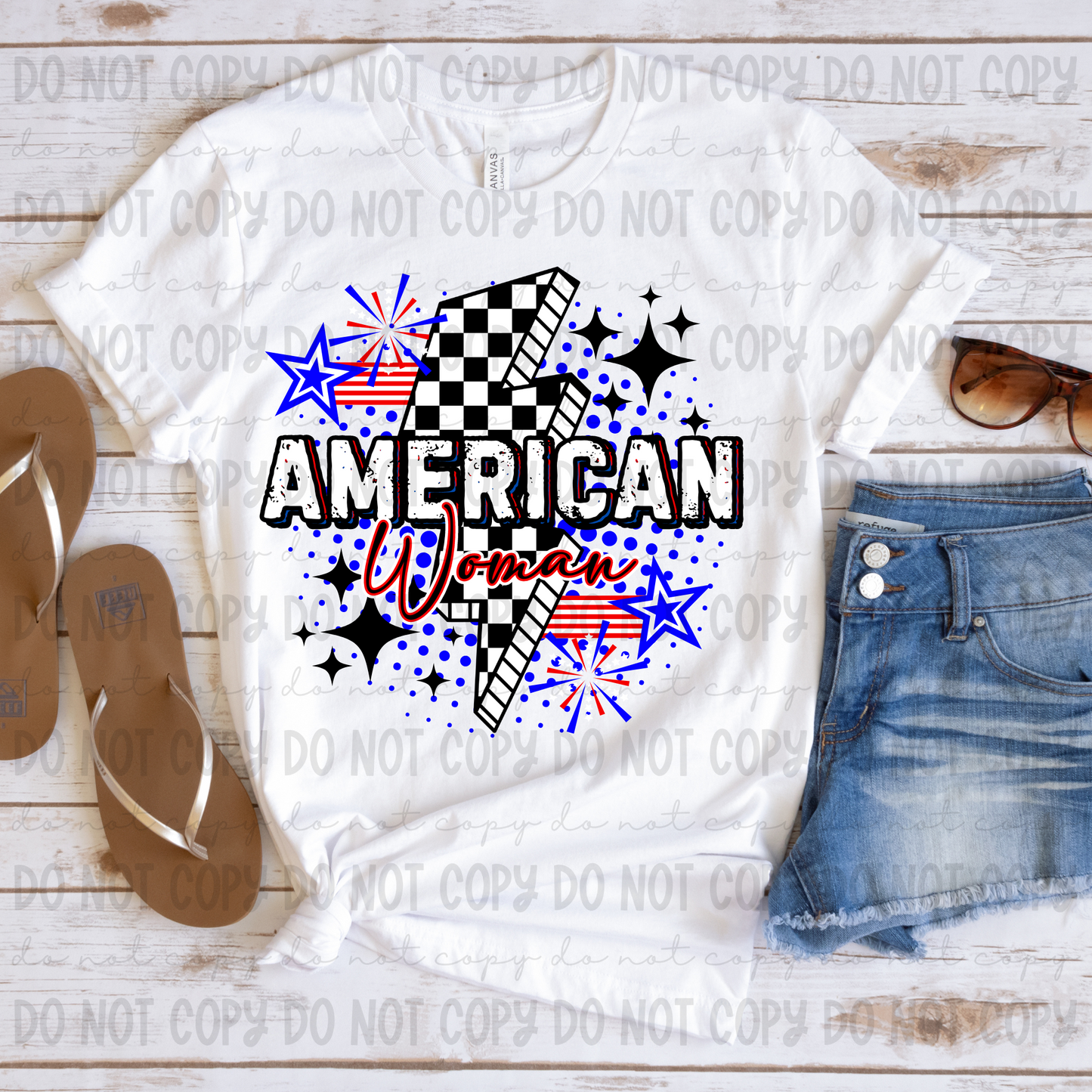 American Woman Red Script