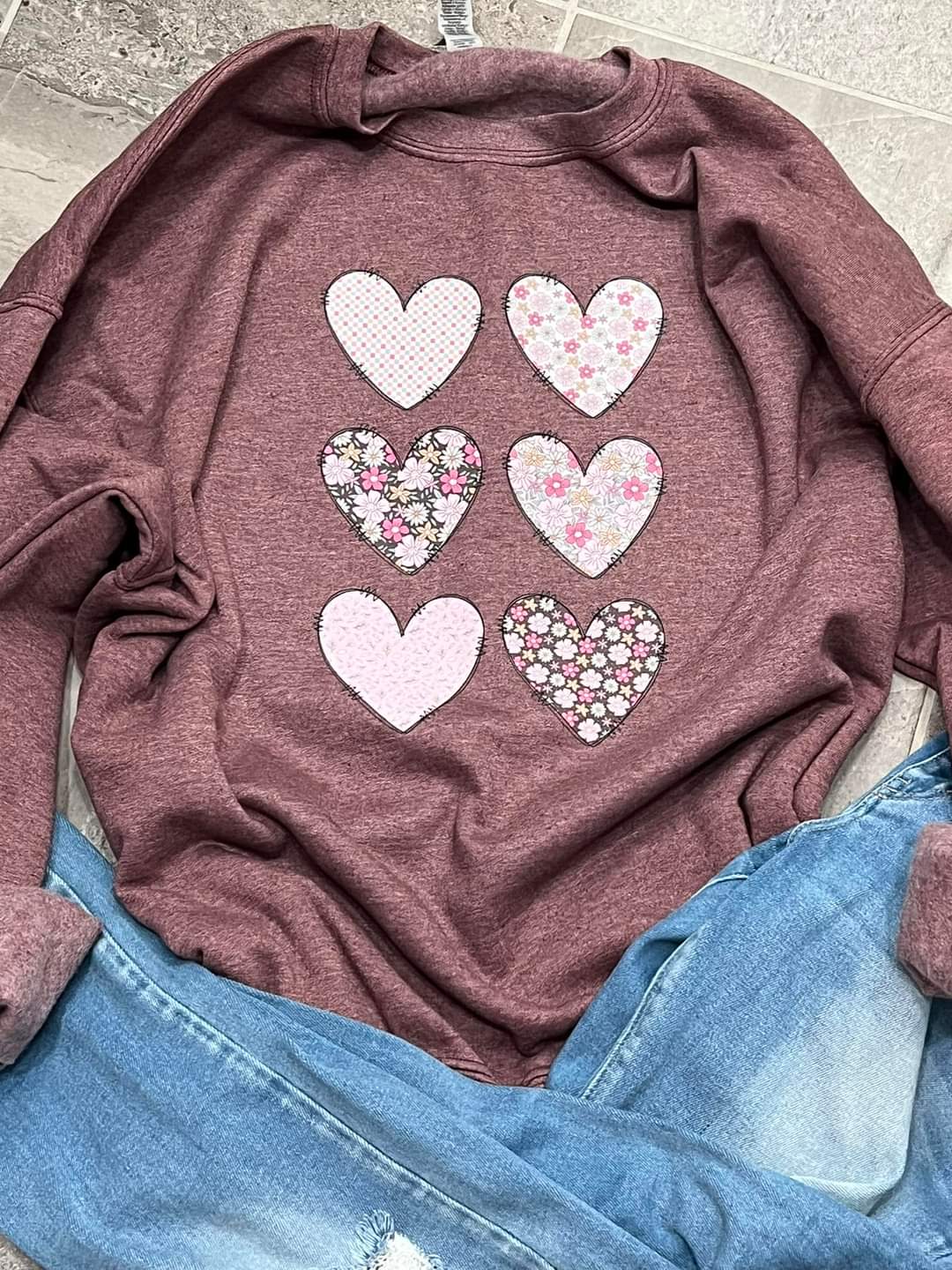 Faux Embroidery Vday Hearts