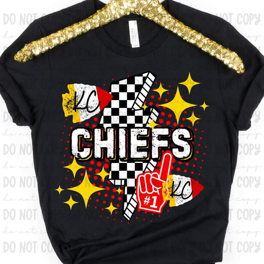 Checkered Bolt Chiefs