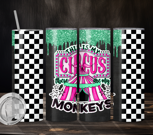 TUMBLER - Monkeys **CUSTOMIZE WITH NAMES** - 20oz