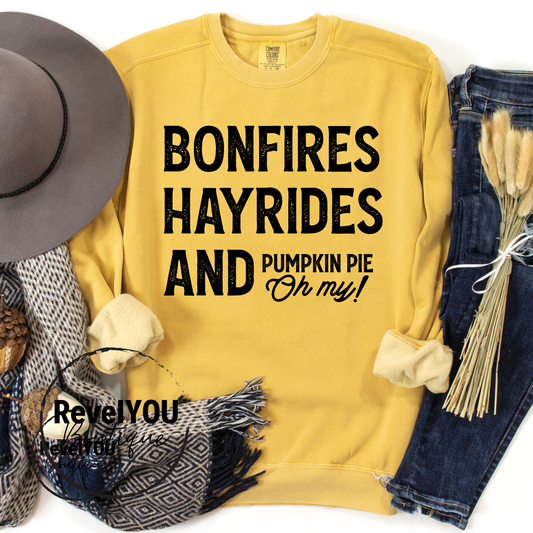 Bonfires Hayrides Graphic Sweatshirt