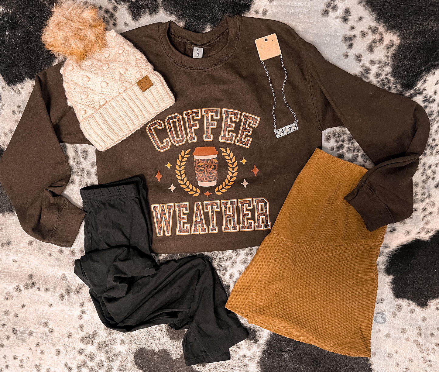 Coffee Weather - SWEATSHIRT ONLY  - BROWN