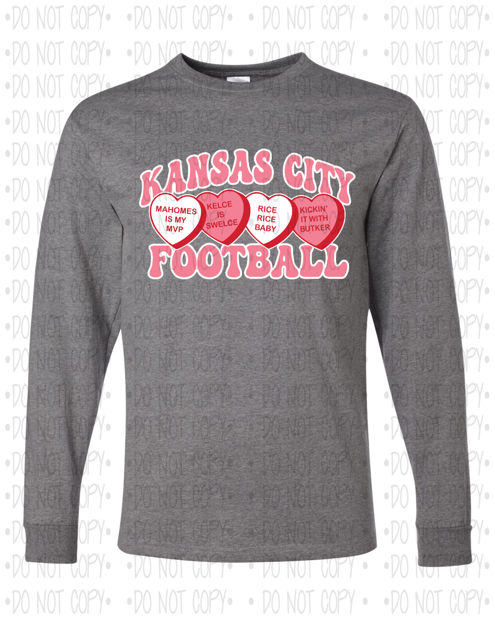 Kansas City Football Vday Hearts